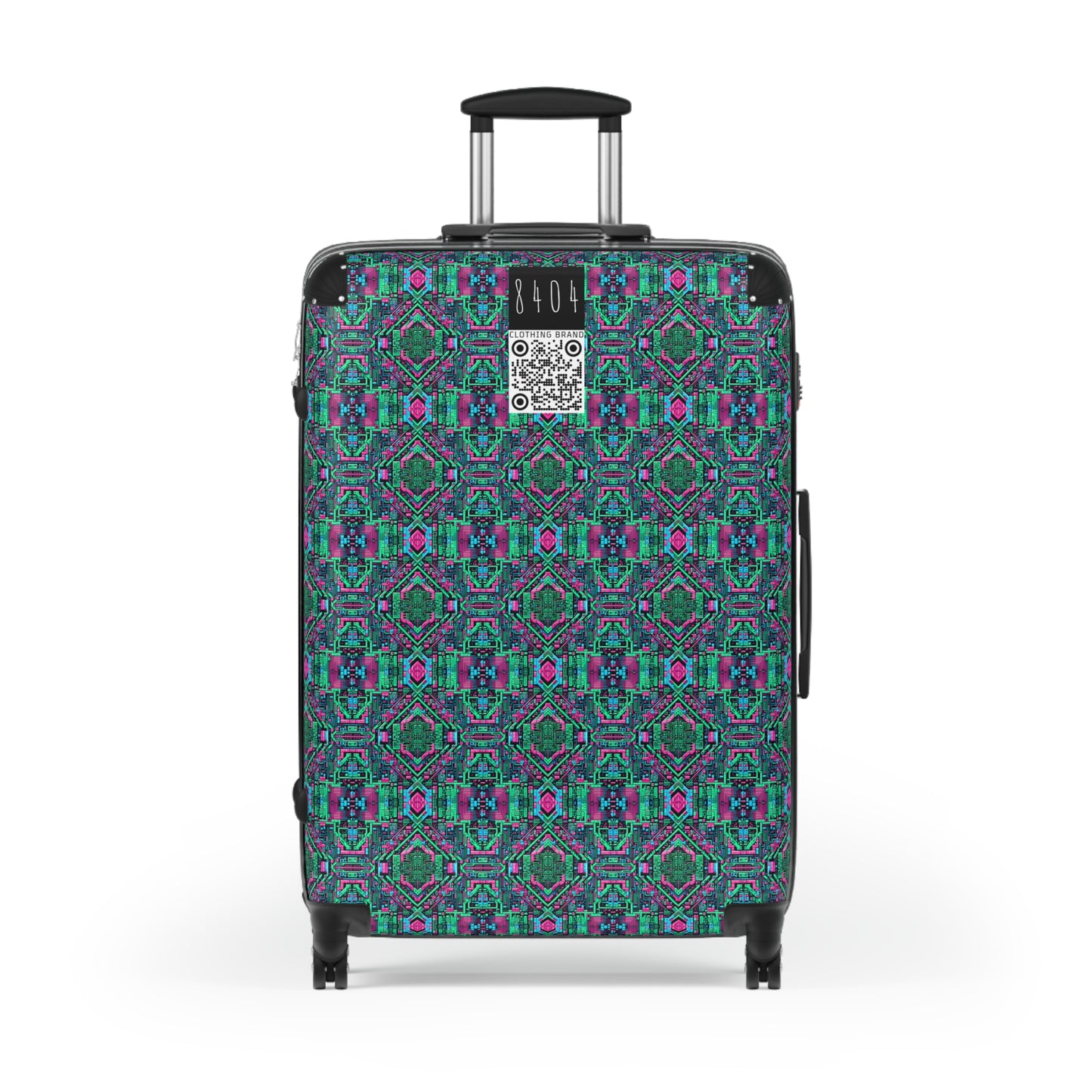 Digital Glitch Vibes Tech-Inspired Streetwear Suitcase - 8404 Design-71