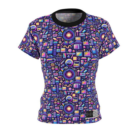 Digital Nostalgia Modern Retro Fusion Women's Cut & Sew Tee - 8404 Design-64