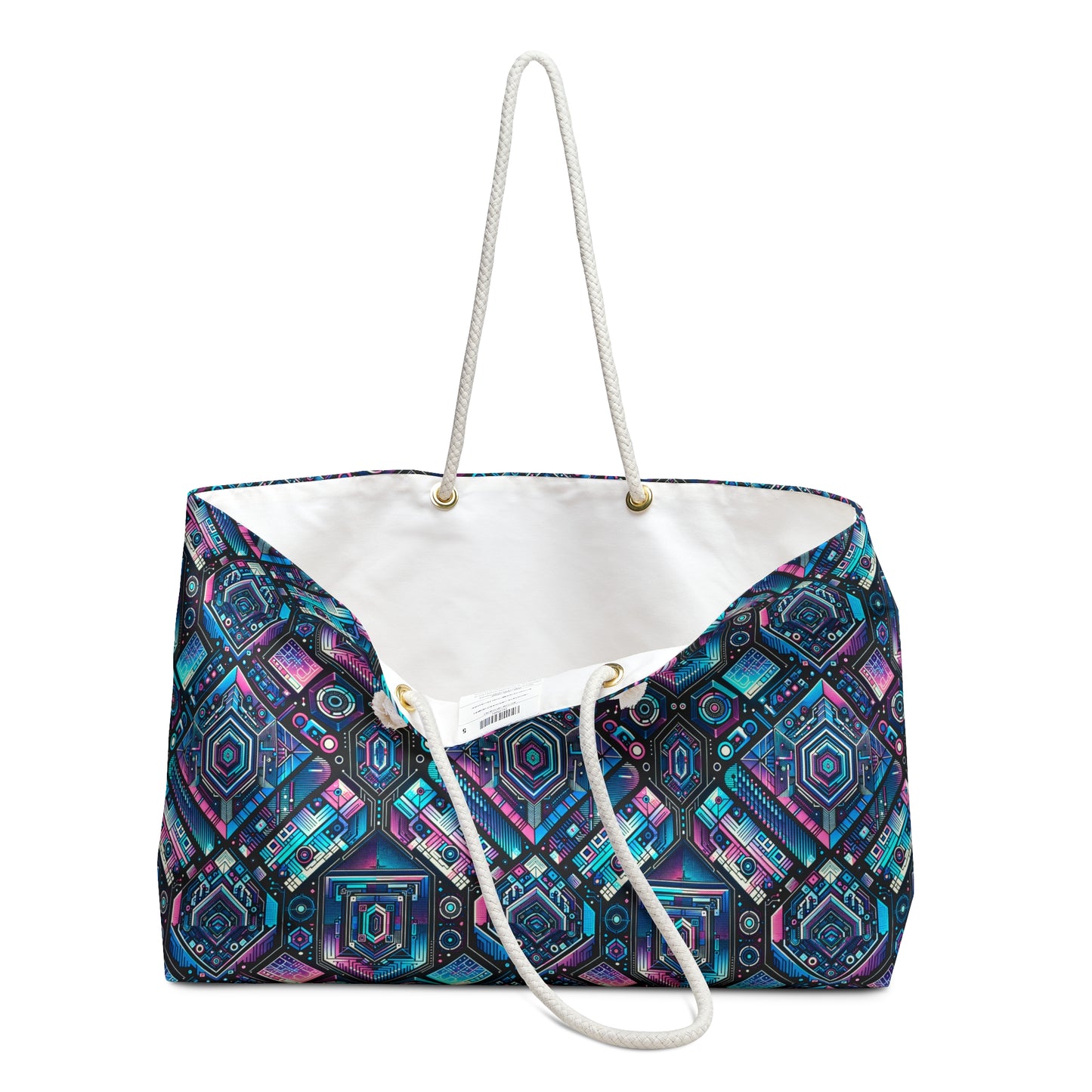 Digital Dreamland Futuristic Tech Aesthetic Weekender Bag - 8404 Design-46