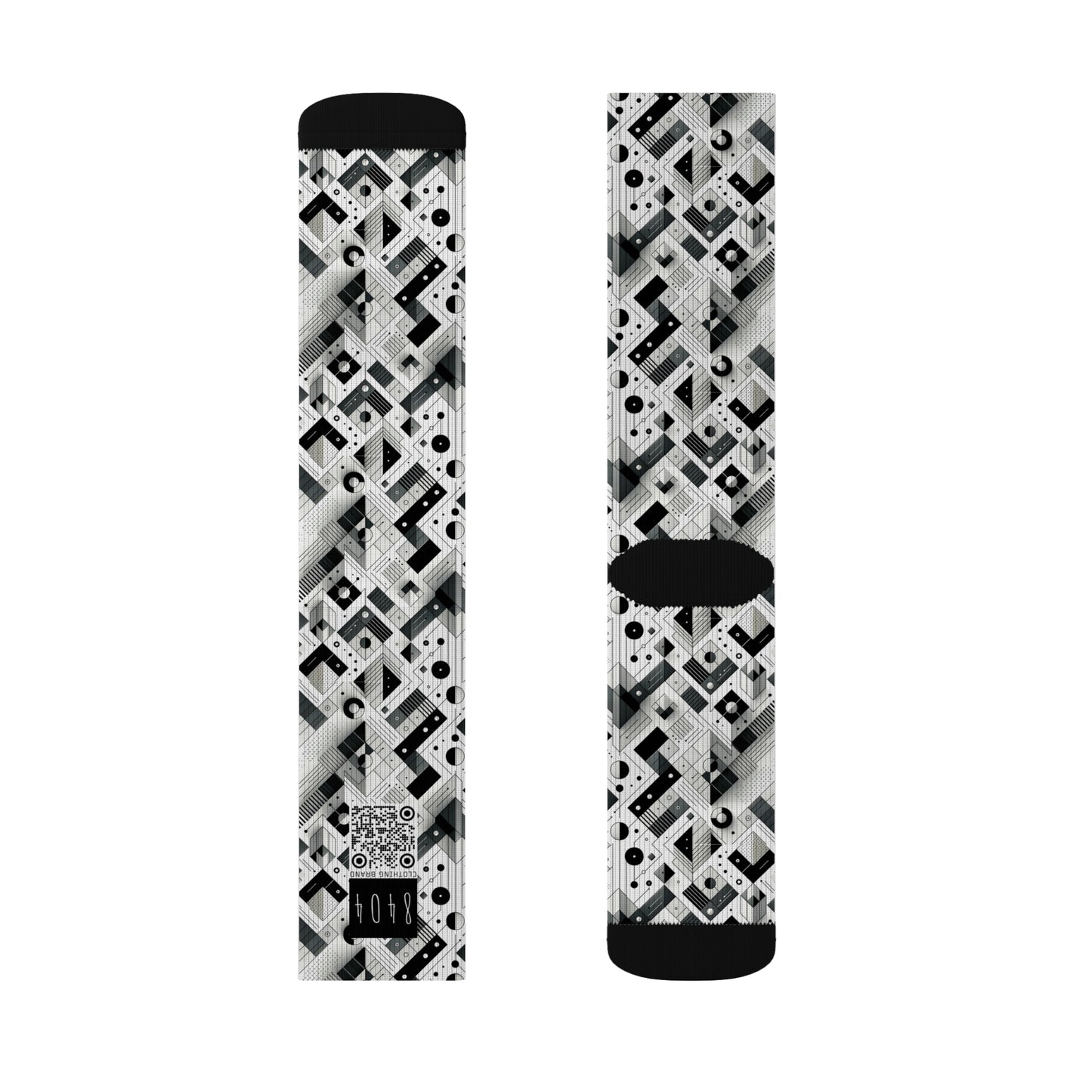 Digital Minimalism Minimalist Tech Sublimation Socks - 8404 Design-69