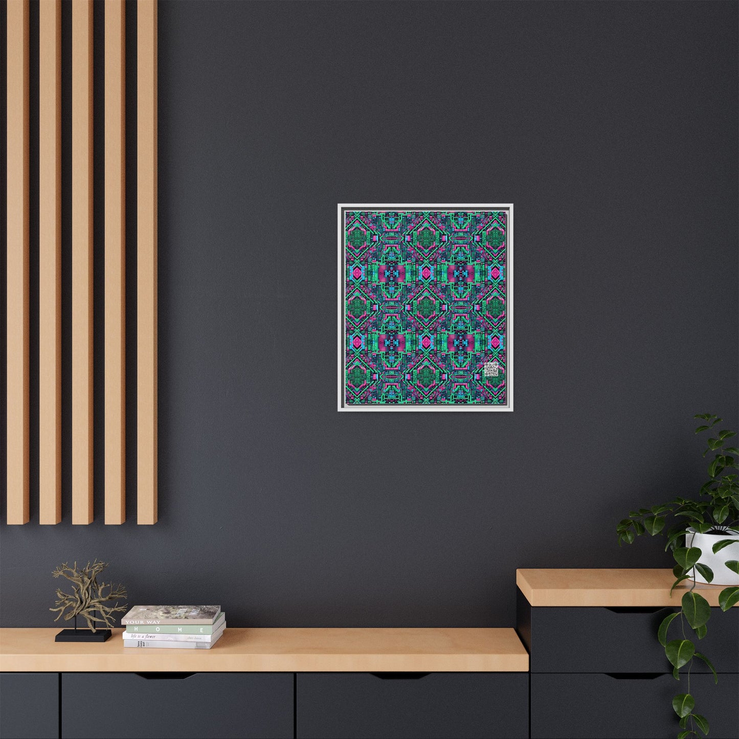 Digital Glitch Vibes Tech-Inspired Streetwear Matte Canvas, Framed (multi-Color) - 8404 Design-71 B