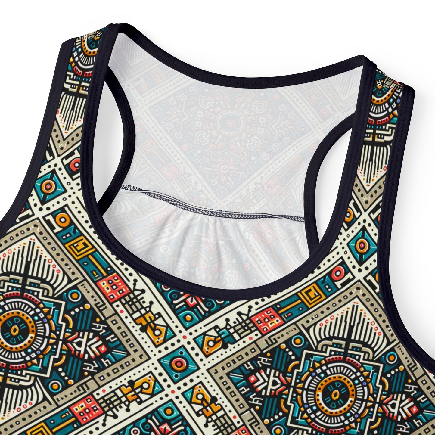 Cultural Fusion Tech Blend of Cultural Heritage With Tech-Inspired Elements Women's Tank Top - 8404 Design-64