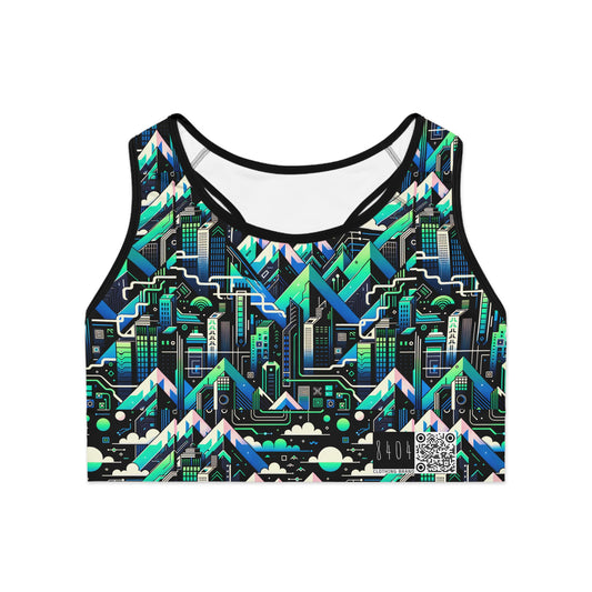 Digital Adventure Graphics Digital Explorer Sports Bra - 8404 Design-55