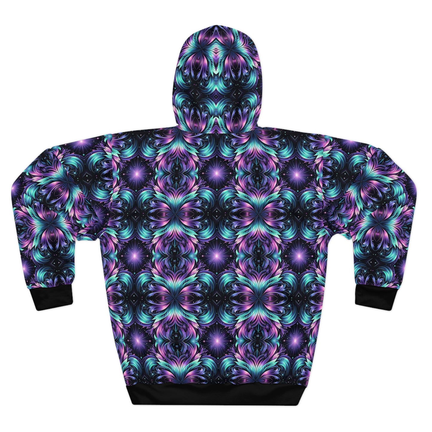 Iridescent Dream Futuristic Tech Pullover Hoodie - 8404 Design-60