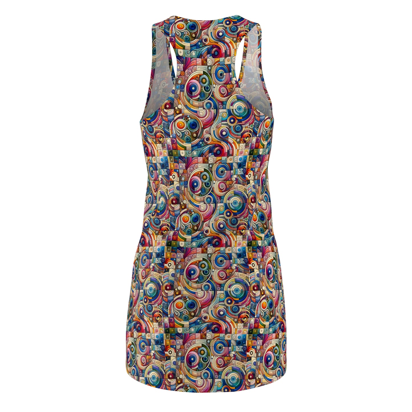 Digital Artistic Expression Artistic Streetwear Women's Cut & Sew Racerback Dress - 8404 Design-49