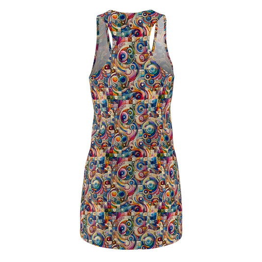 Digital Artistic Expression Artistic Streetwear Women's Cut & Sew Racerback Dress - 8404 Design-49