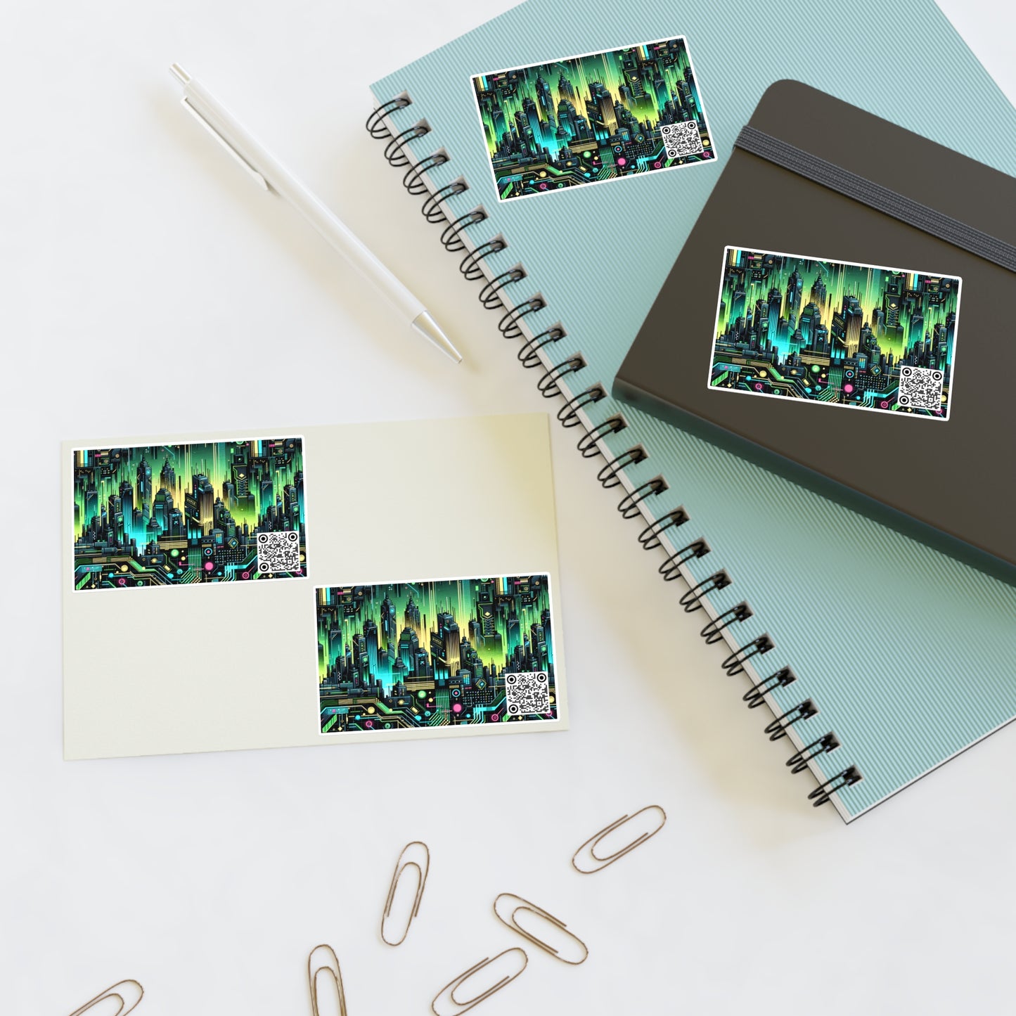 Cyber Punk Graphics Tech-Inspired Cyberpunk Sticker Sheets - 8404 Design-54