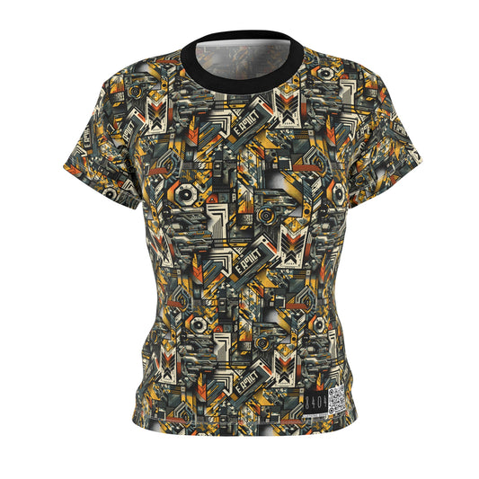 Digital Punk Futuristic Grunge Women's Cut & Sew Tee - 8404 Design-49