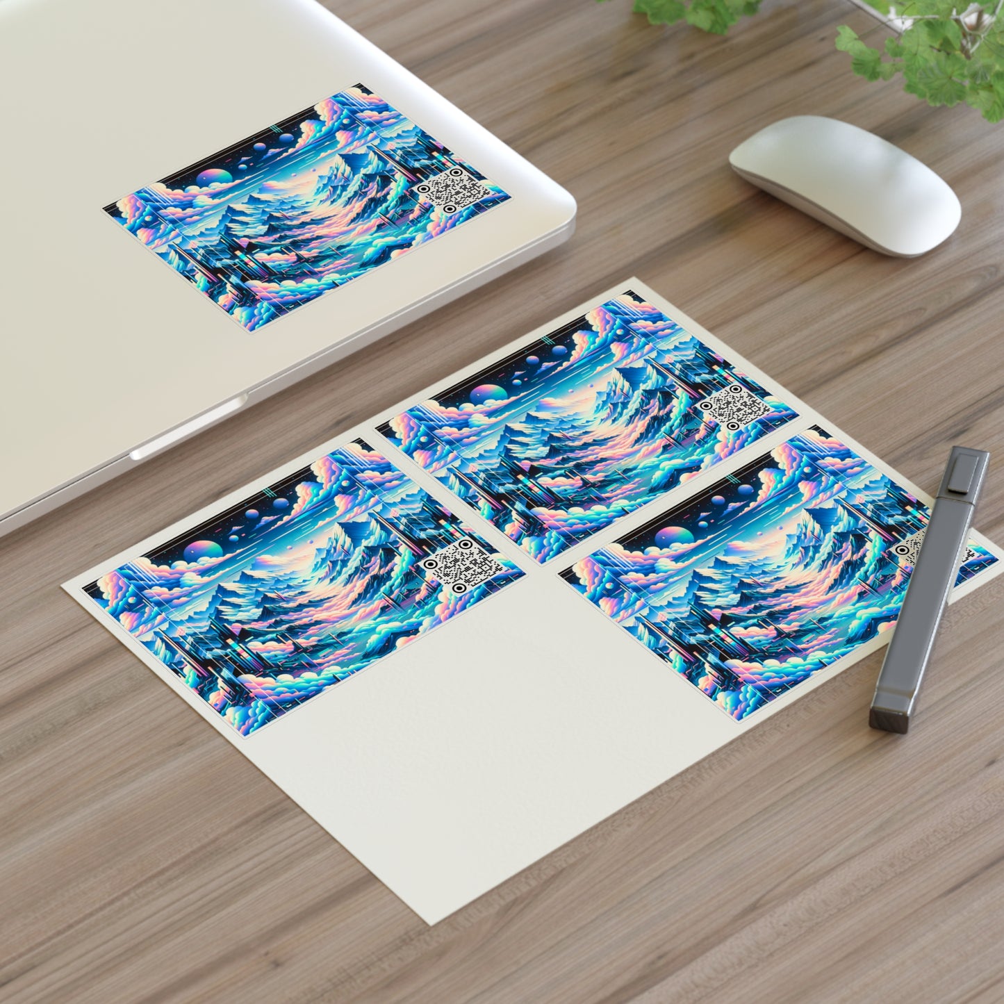 Digital Dreamscapes Digitally-Inspired Streetwear With a Dreamy, Surreal Twist Sticker Sheets - 8404 Design-69