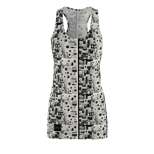 Digital Minimalism Minimalist Tech Women's Cut & Sew Racerback Dress - 8404 Design-66
