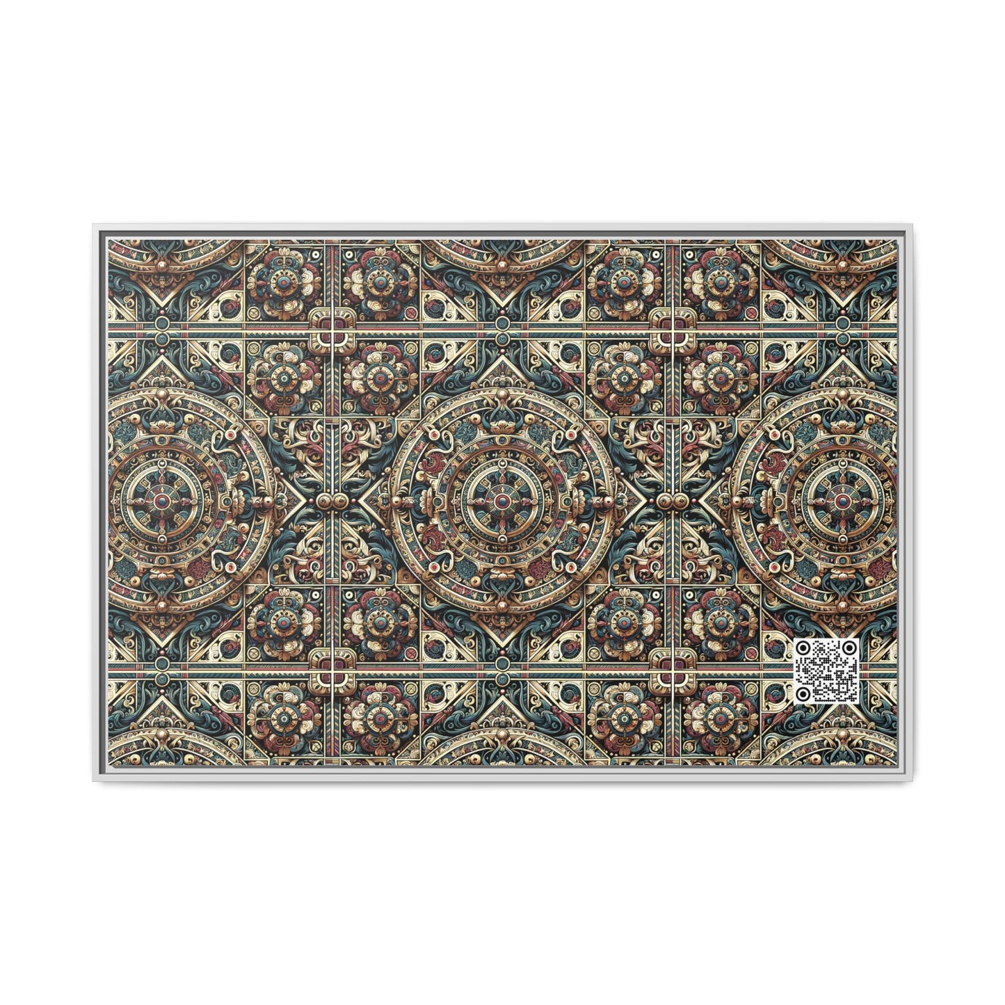Urban Renaissance Historical Fusion With Street Edge Matte Canvas, Framed (multi-Color) - 8404 Design-57 A