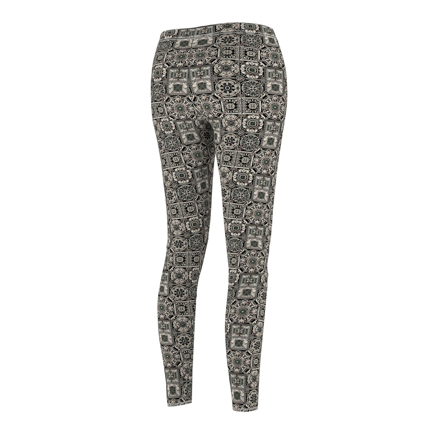 Cyber Garden Party Tech Garden Extravaganza Women's Cut & Sew Casual Leggings - 8404 Design-45