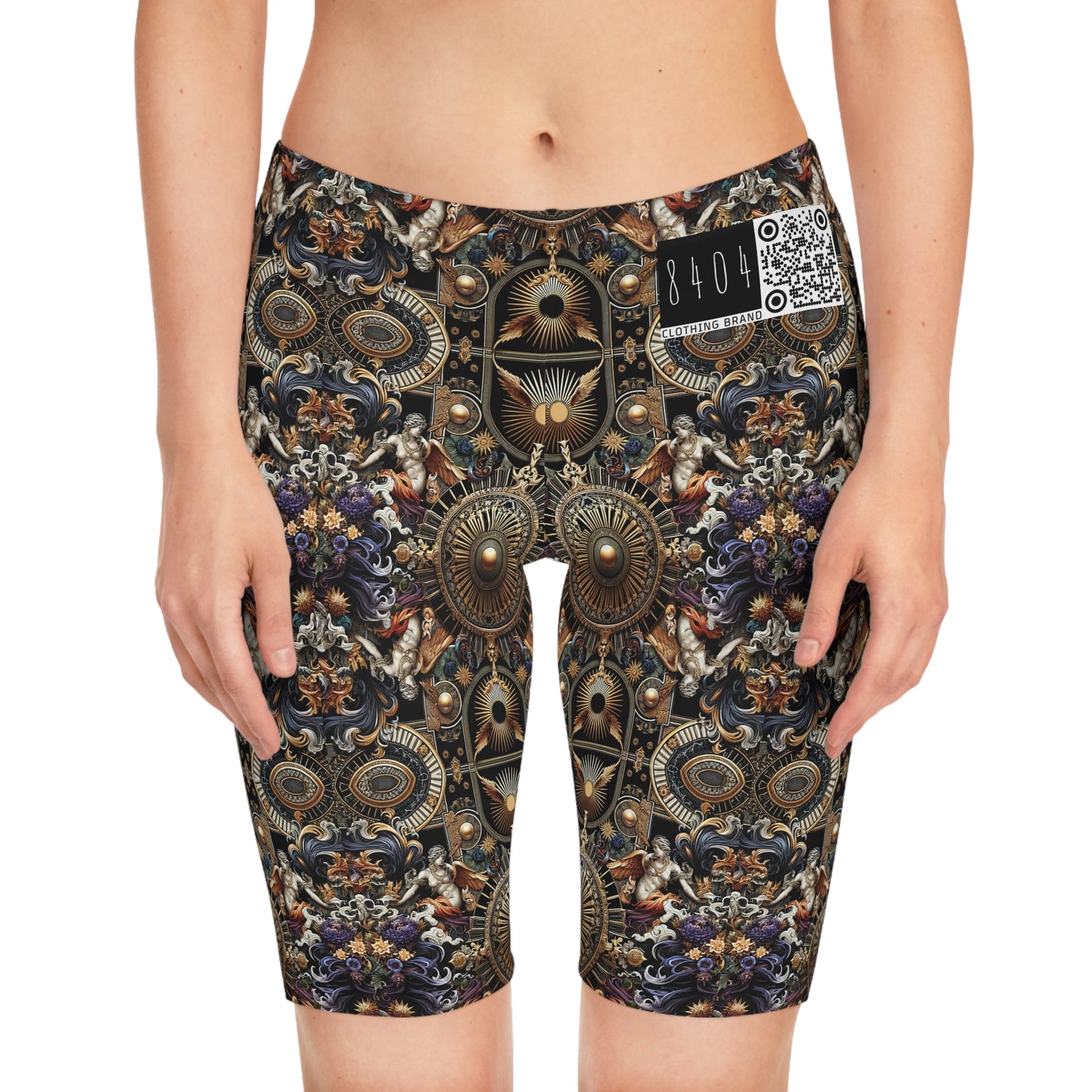 Digital Renaissance Luxurious Streetwear Inspired By Classical Art With a Modern Twist Women's Bike Shorts - 8404 Design-55