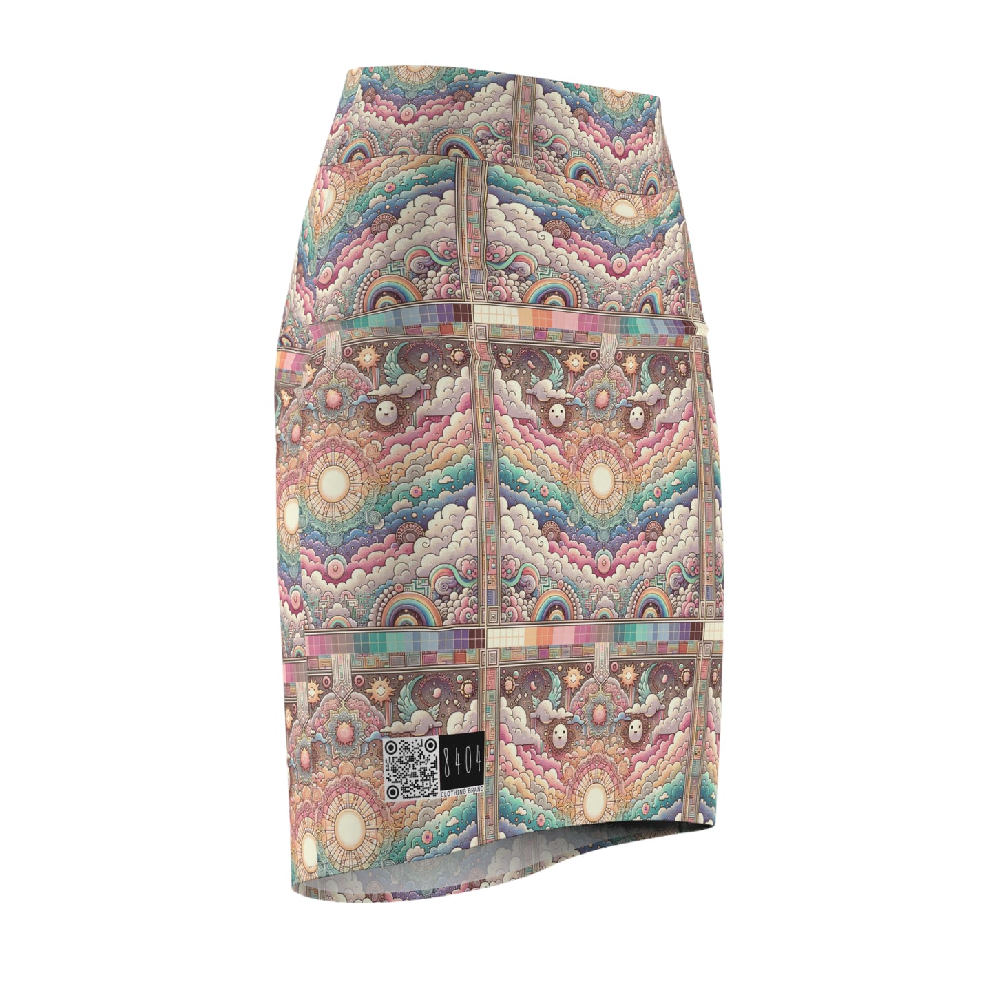 Digital Dreamland Whimsical and Nostalgic Streetwear With a Digital Twist Women's Pencil Skirt - 8404 Design-56