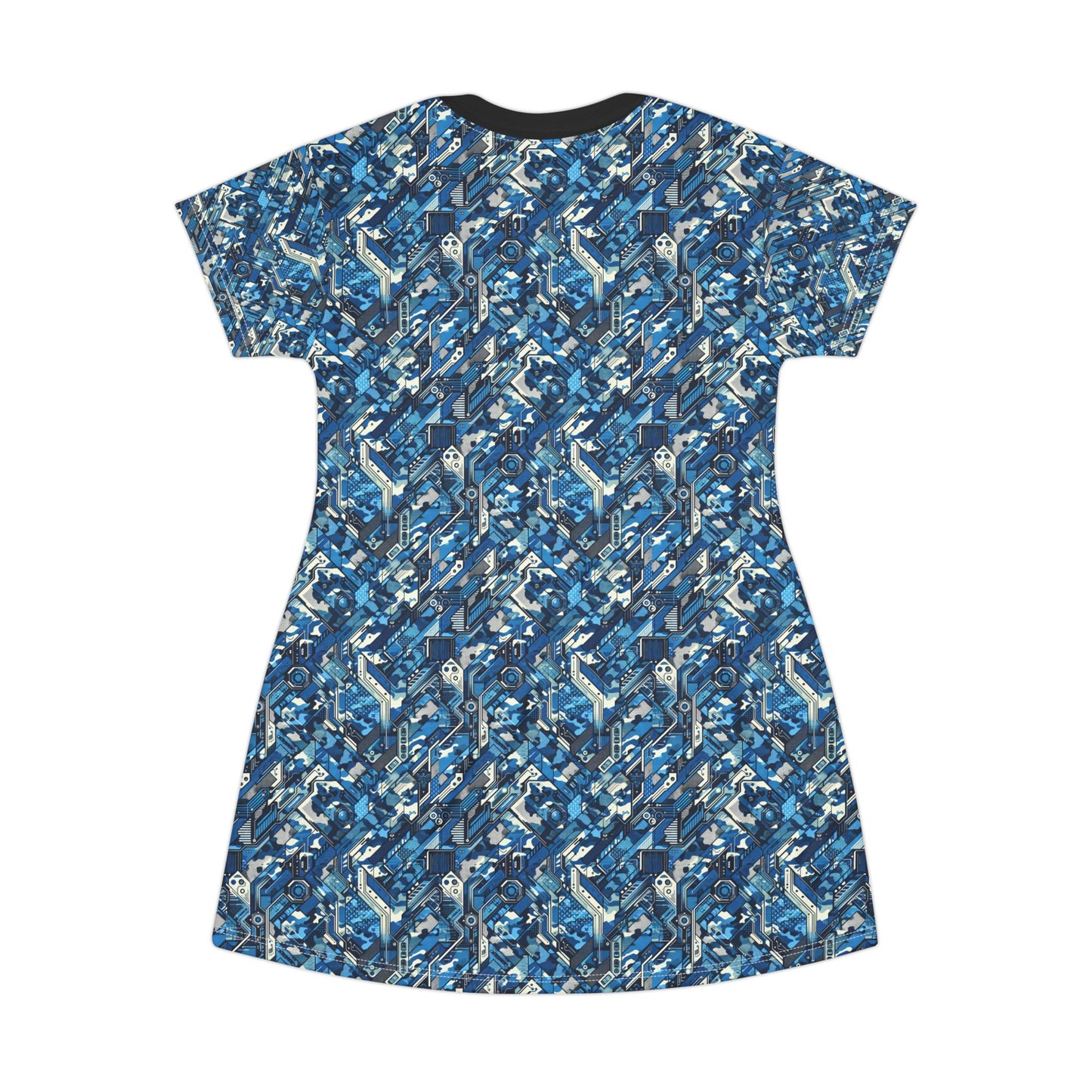 Tech Urban Camo Tech-Forward Streetwear With a Futuristic Military Edge T-Shirt Dress - 8404 Design-39
