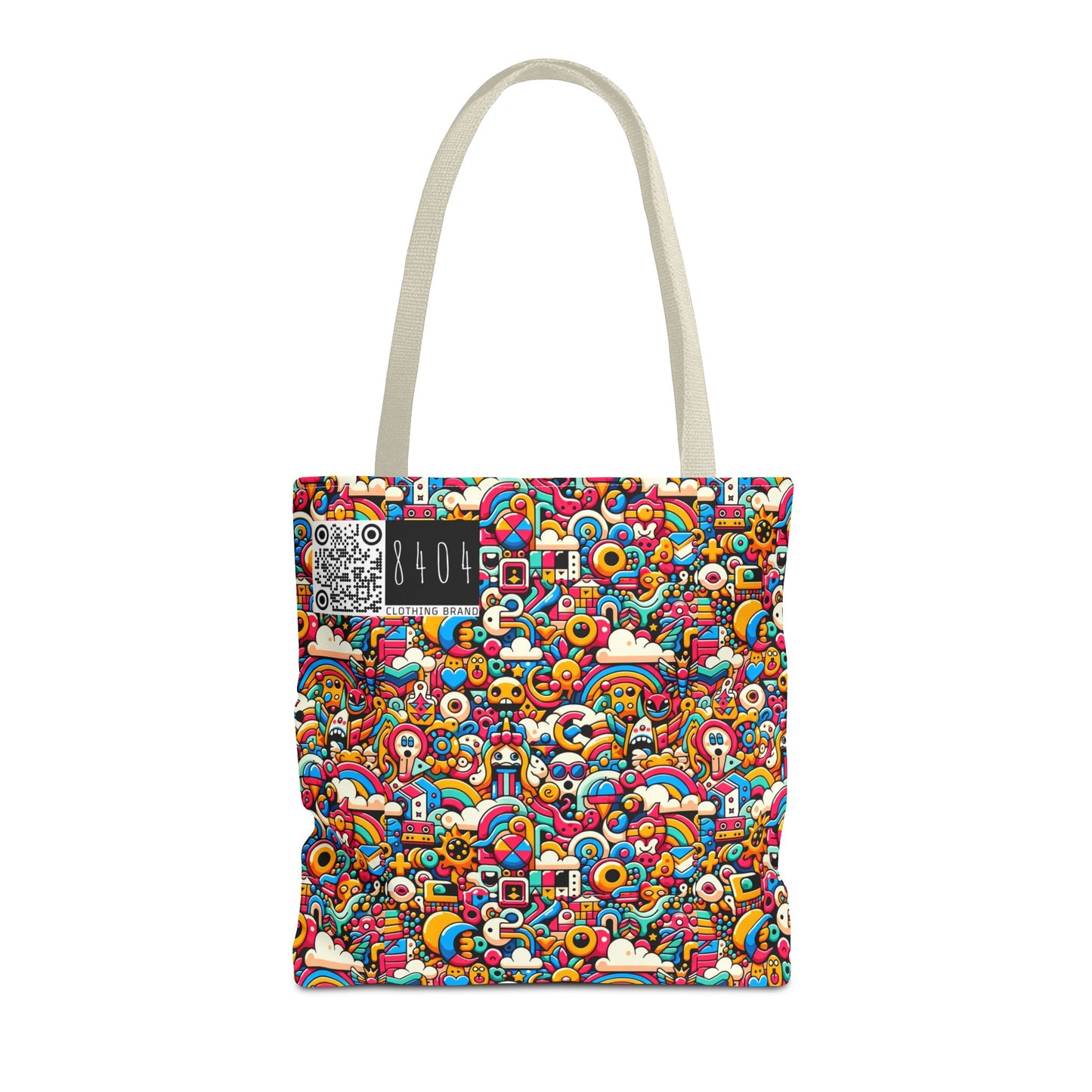 Neon Pop Playful Pop Culture Mashup Tote Bag - 8404 Design-62