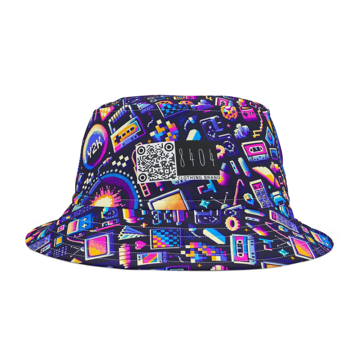 Digital Nostalgia Modern Retro Fusion Bucket Hat - 8404 Design-64