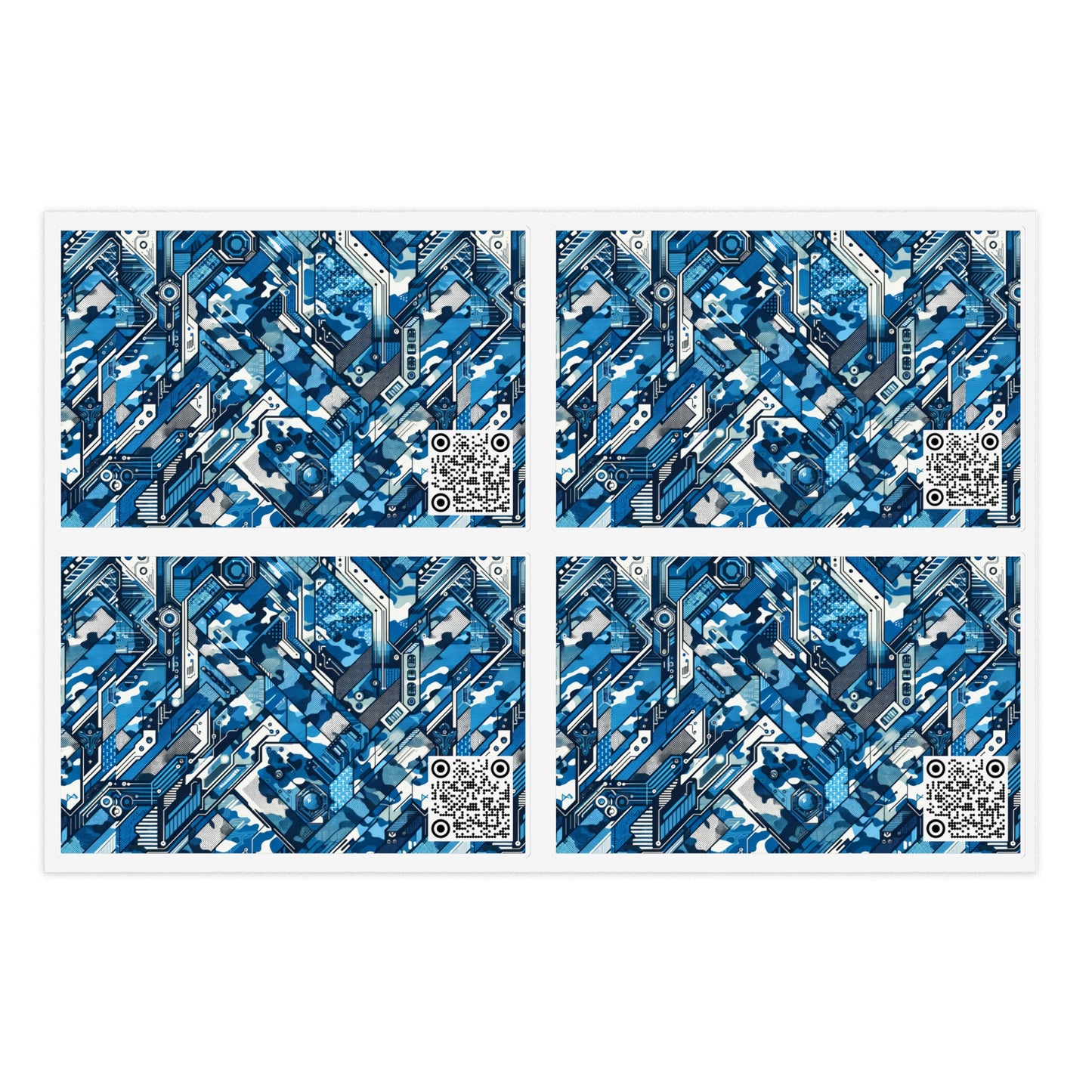Tech Urban Camo Tech-Forward Streetwear With a Futuristic Military Edge Sticker Sheets - 8404 Design-39