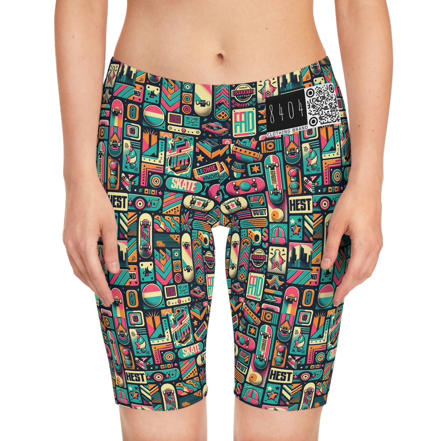 Skate Culture Revival Urban Retro Cool Women's Bike Shorts - 8404 Design-61
