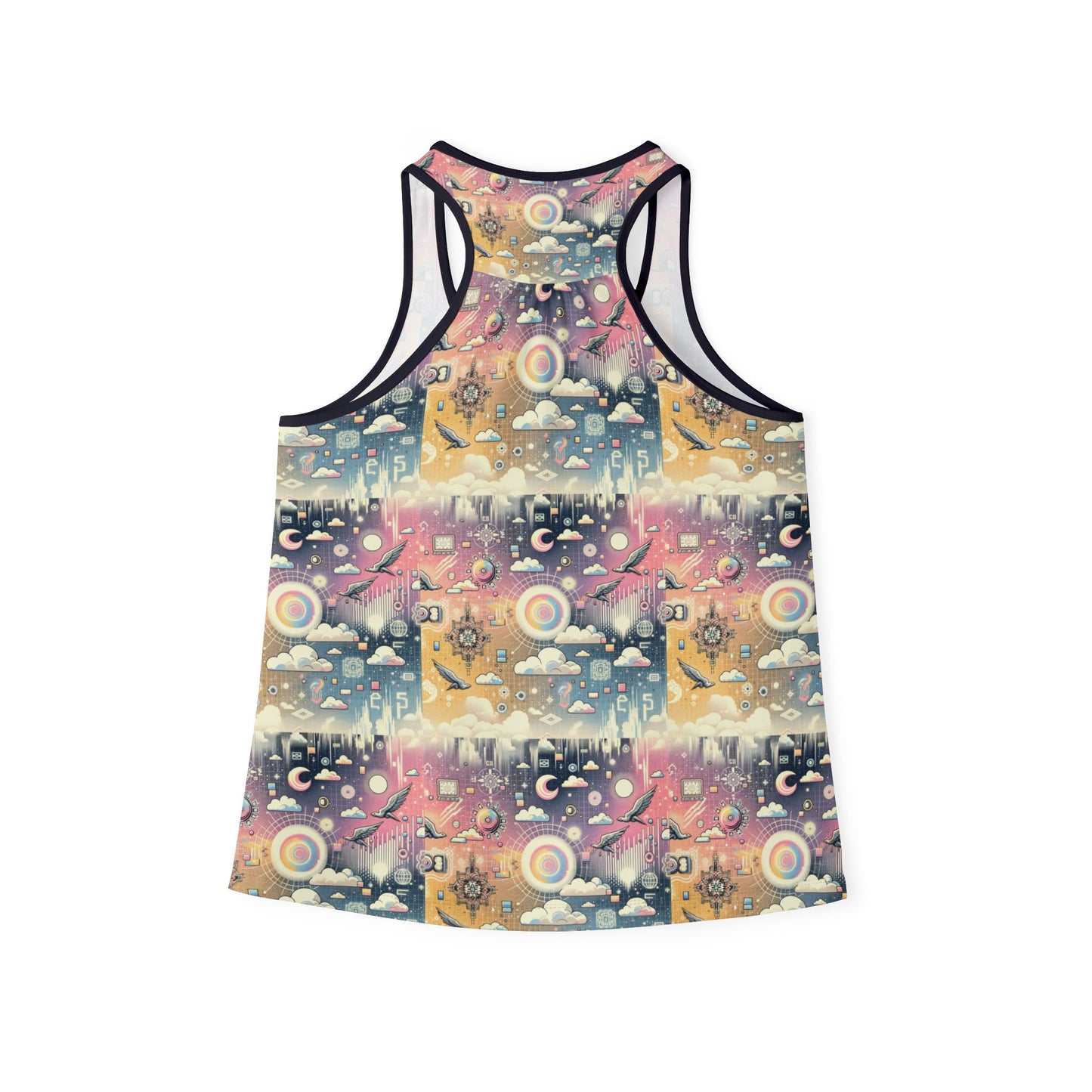 Digital Dreamland Whimsical and Nostalgic Streetwear With a Digital Twist Women's Tank Top - 8404 Design-69