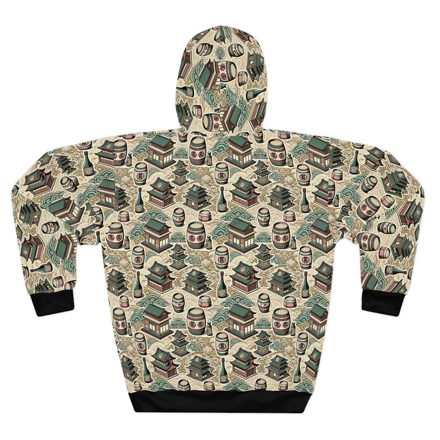 Cultural Artisanal Fusion Contemporary Cultural Elegance Pullover Hoodie - 8404 Design-68