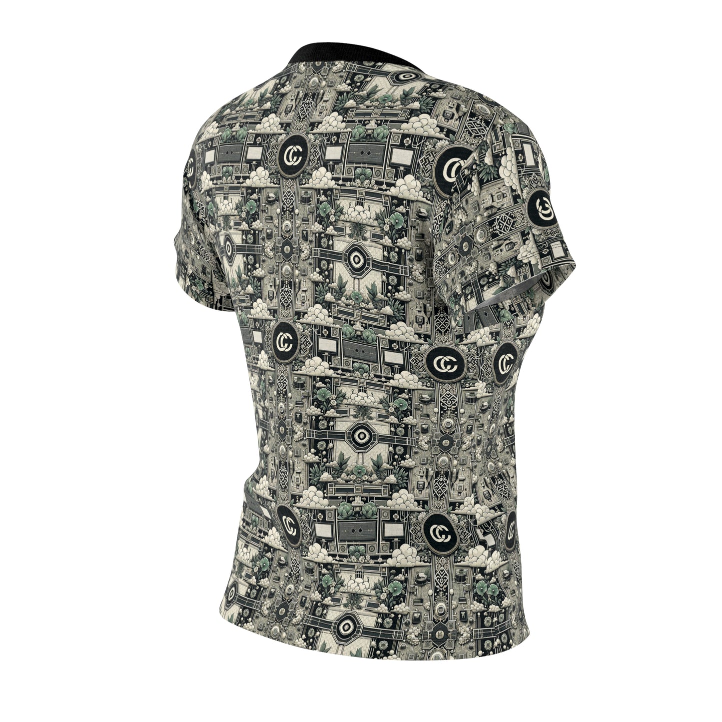 Cyber Garden Party Tech Garden Extravaganza Women's Cut & Sew Tee - 8404 Design-54