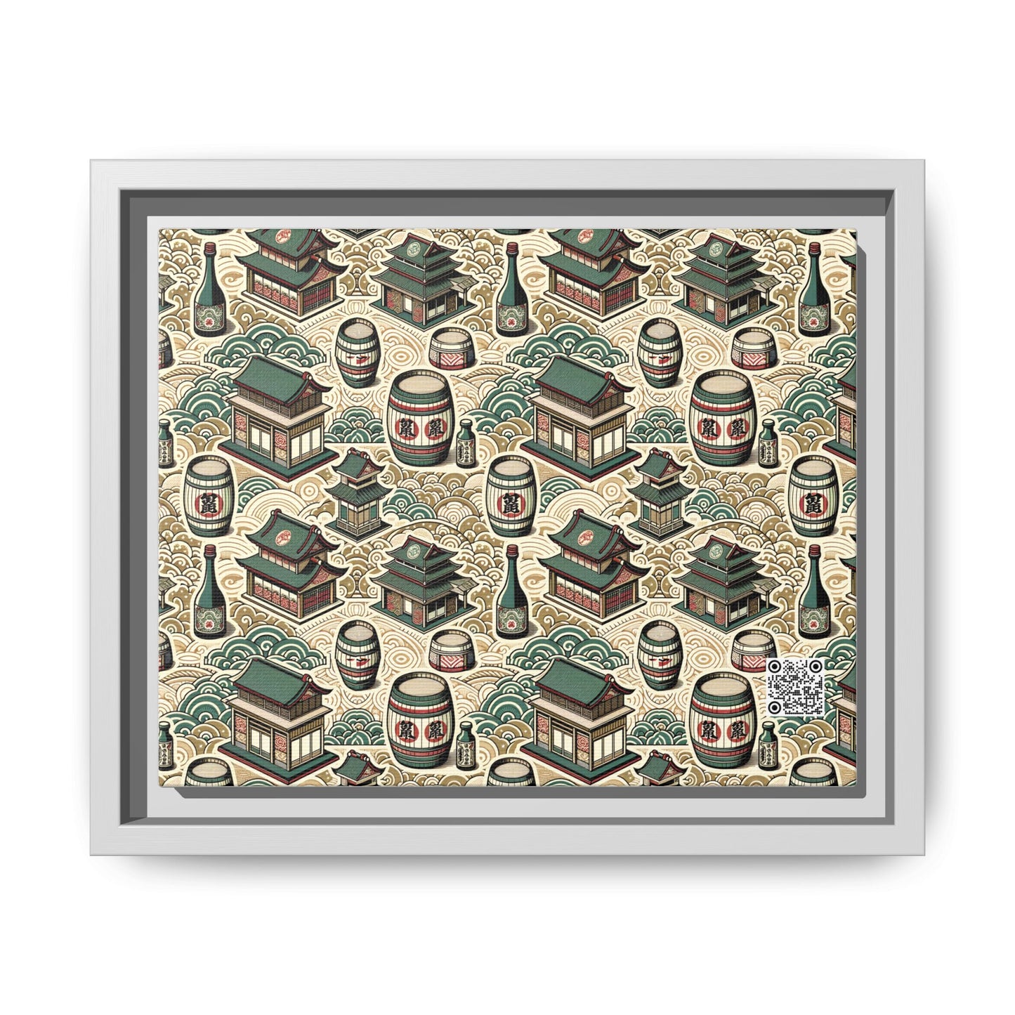 Cultural Artisanal Fusion Contemporary Cultural Elegance Matte Canvas, Framed (multi-Color) - 8404 Design-68 B