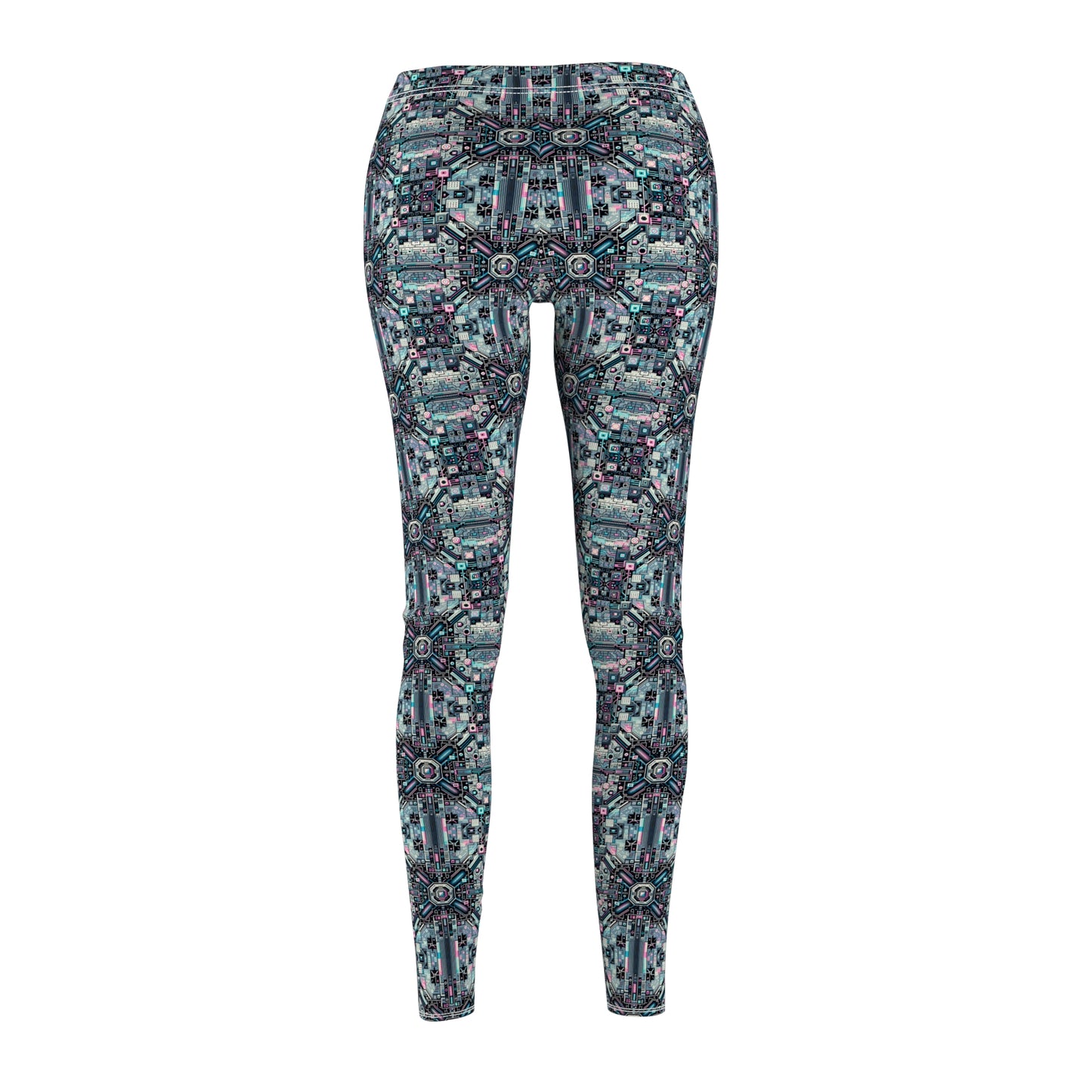 Digital Renaissance Tech-Forward Maximalism Women's Cut & Sew Casual Leggings - 8404 Design-44