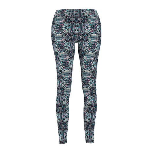Digital Renaissance Tech-Forward Maximalism Women's Cut & Sew Casual Leggings - 8404 Design-44