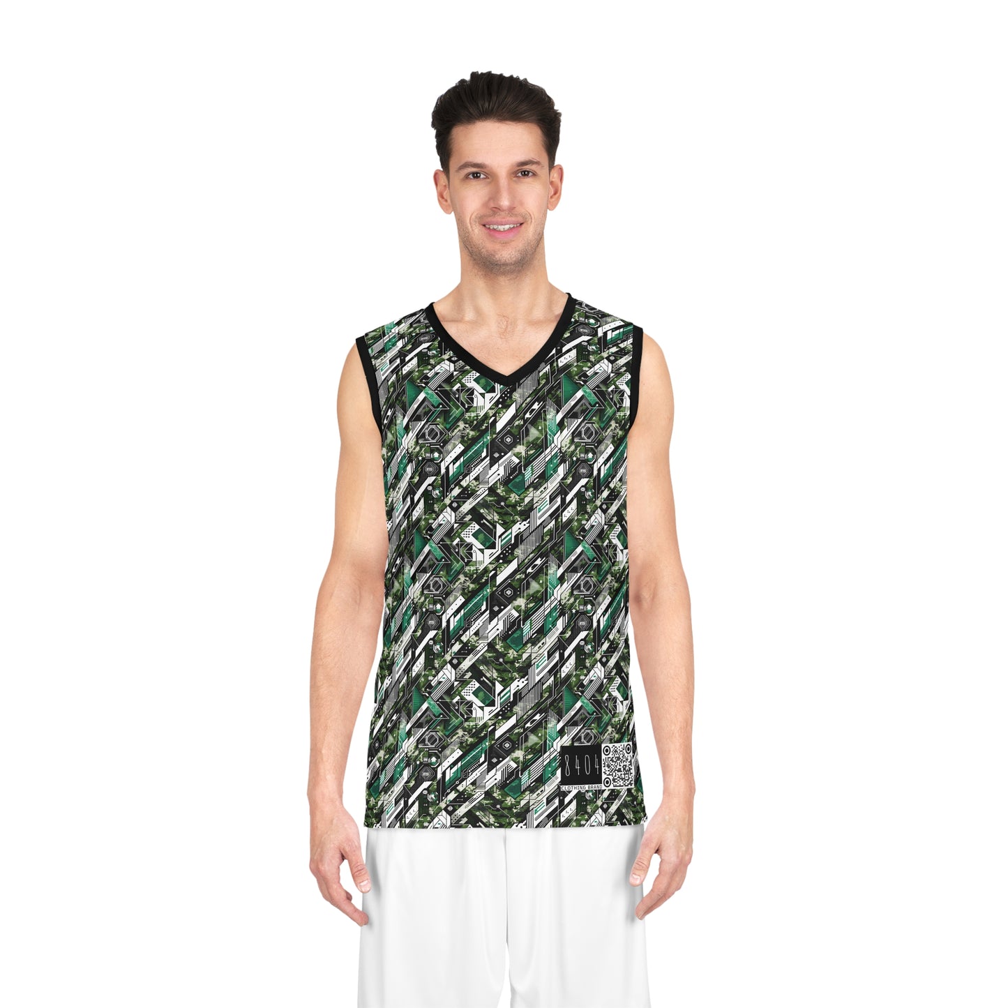Tech Camo Fusion Tech-Forward Streetwear With a Futuristic Edge Basketball Jersey - 8404 Design-63