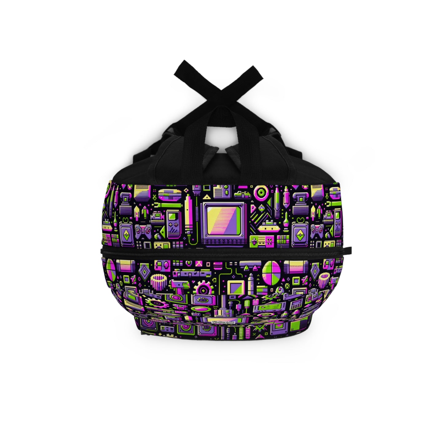 Digital Nostalgia Remix Modern Vintage Fusion Backpack - 8404 Design-67