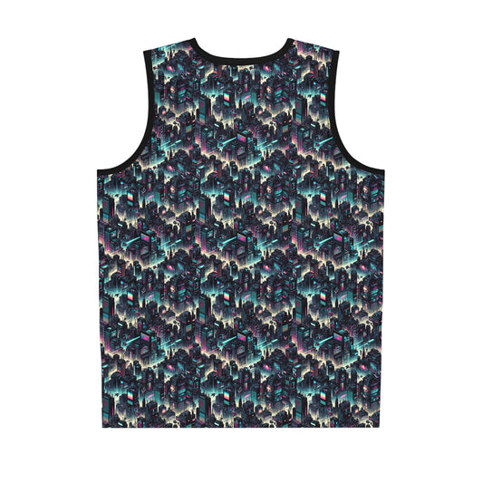 Digital Rebellion Tech-Inspired Streetwear Basketball Jersey - 8404 Design-51