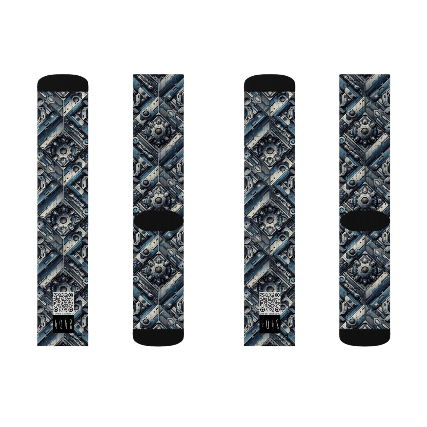 Tech Utility Fusion Tech-Forward Utility With a Futuristic Edge Sublimation Socks - 8404 Design-43