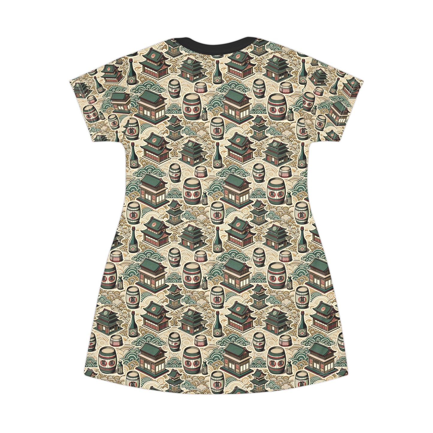 Cultural Artisanal Fusion Contemporary Cultural Elegance T-Shirt Dress - 8404 Design-68