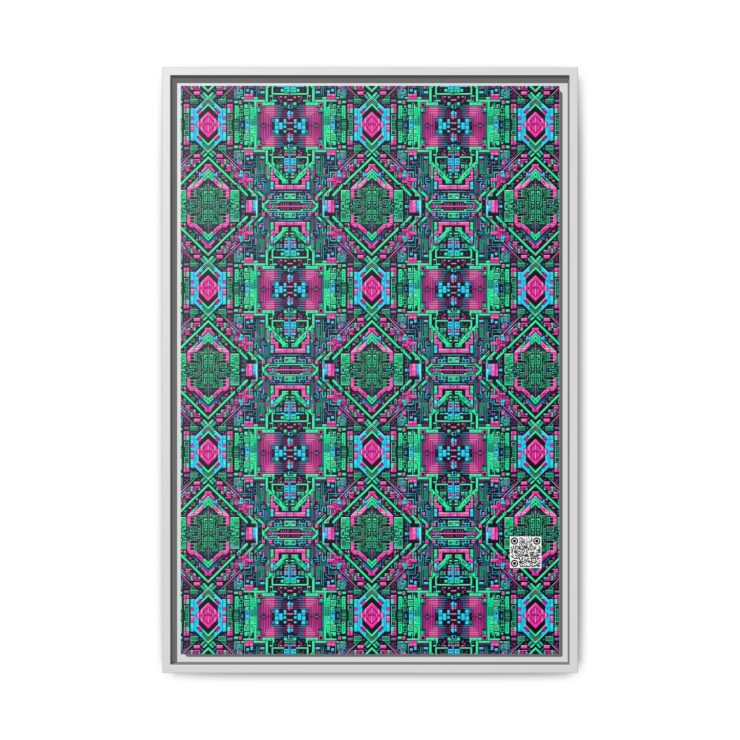 Digital Glitch Vibes Tech-Inspired Streetwear Matte Canvas, Framed (multi-Color) - 8404 Design-71 A