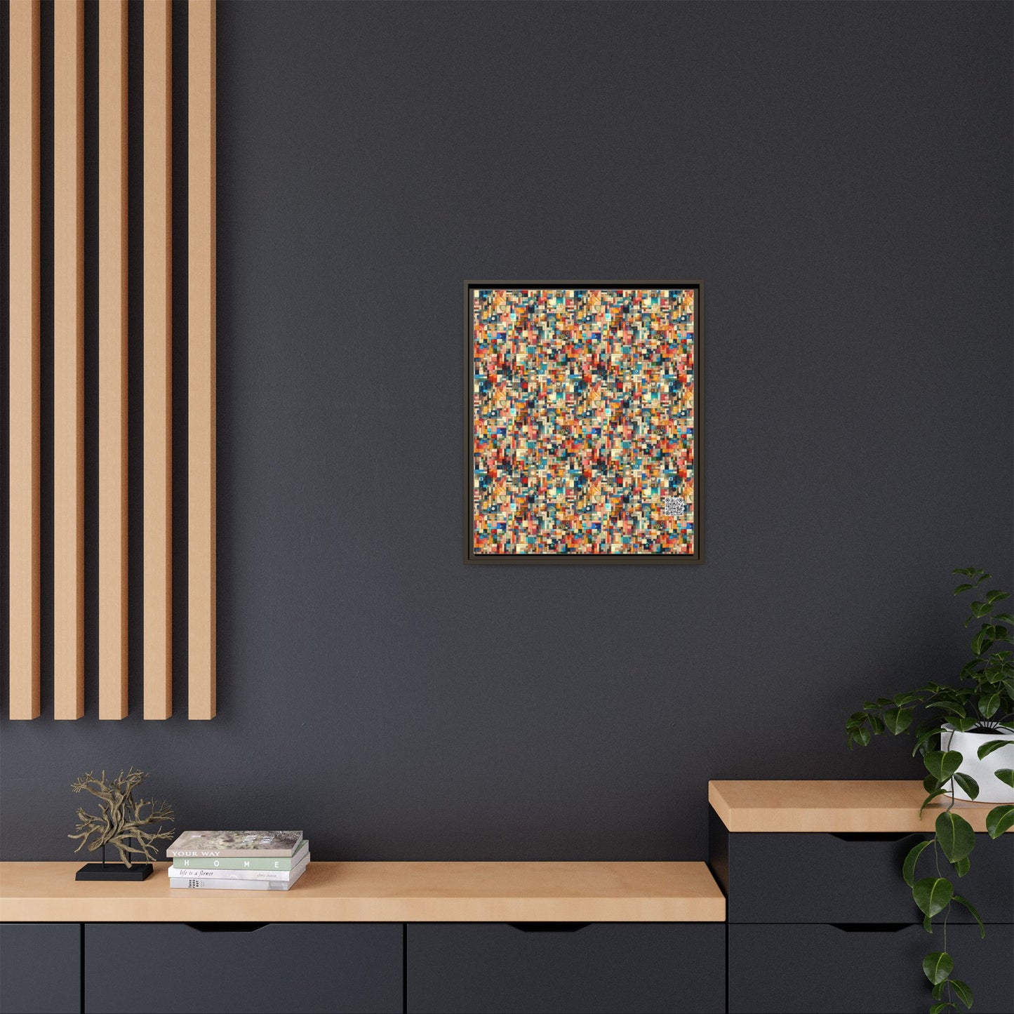 Digital Artistic Expression Artistic Streetwear Matte Canvas, Framed (multi-Color) - 8404 Design-46 B