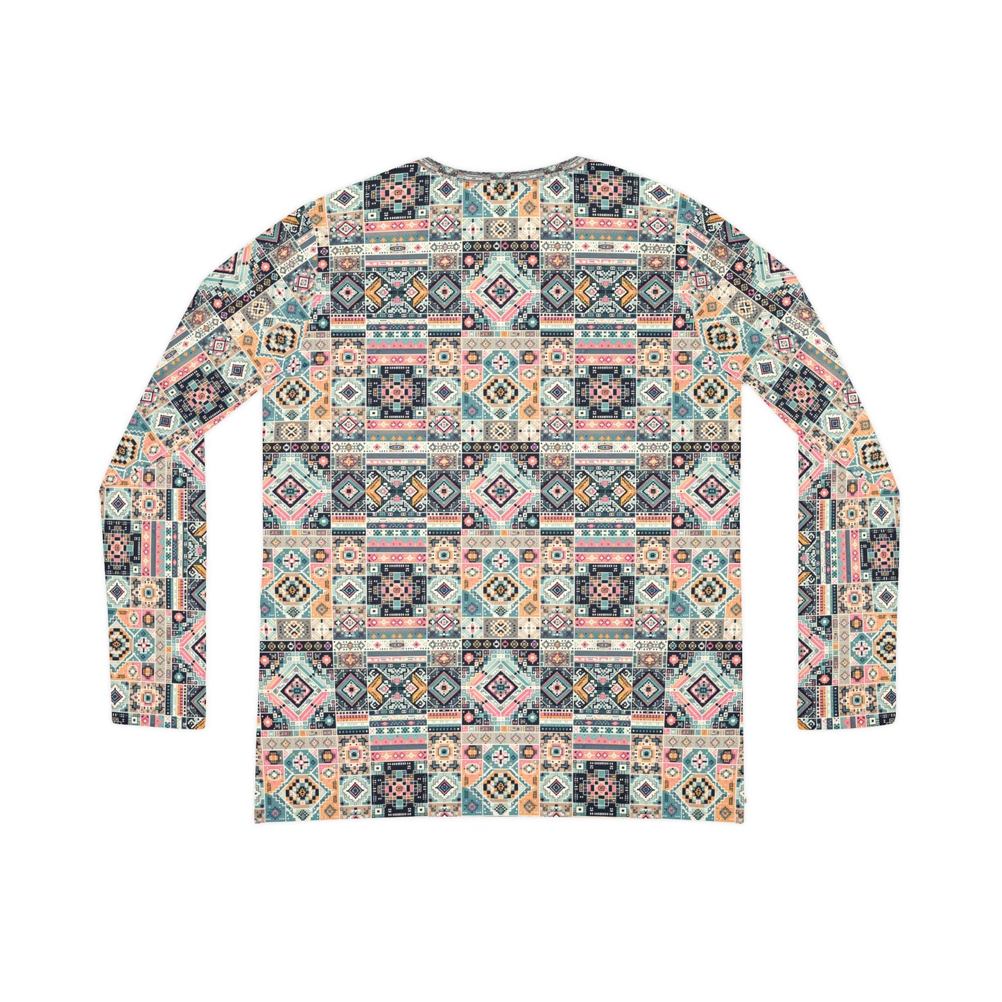 Digital Artisanal Fusion Digital Artisanal Women's Long Sleeve V-Neck Shirt - 8404 Design-55