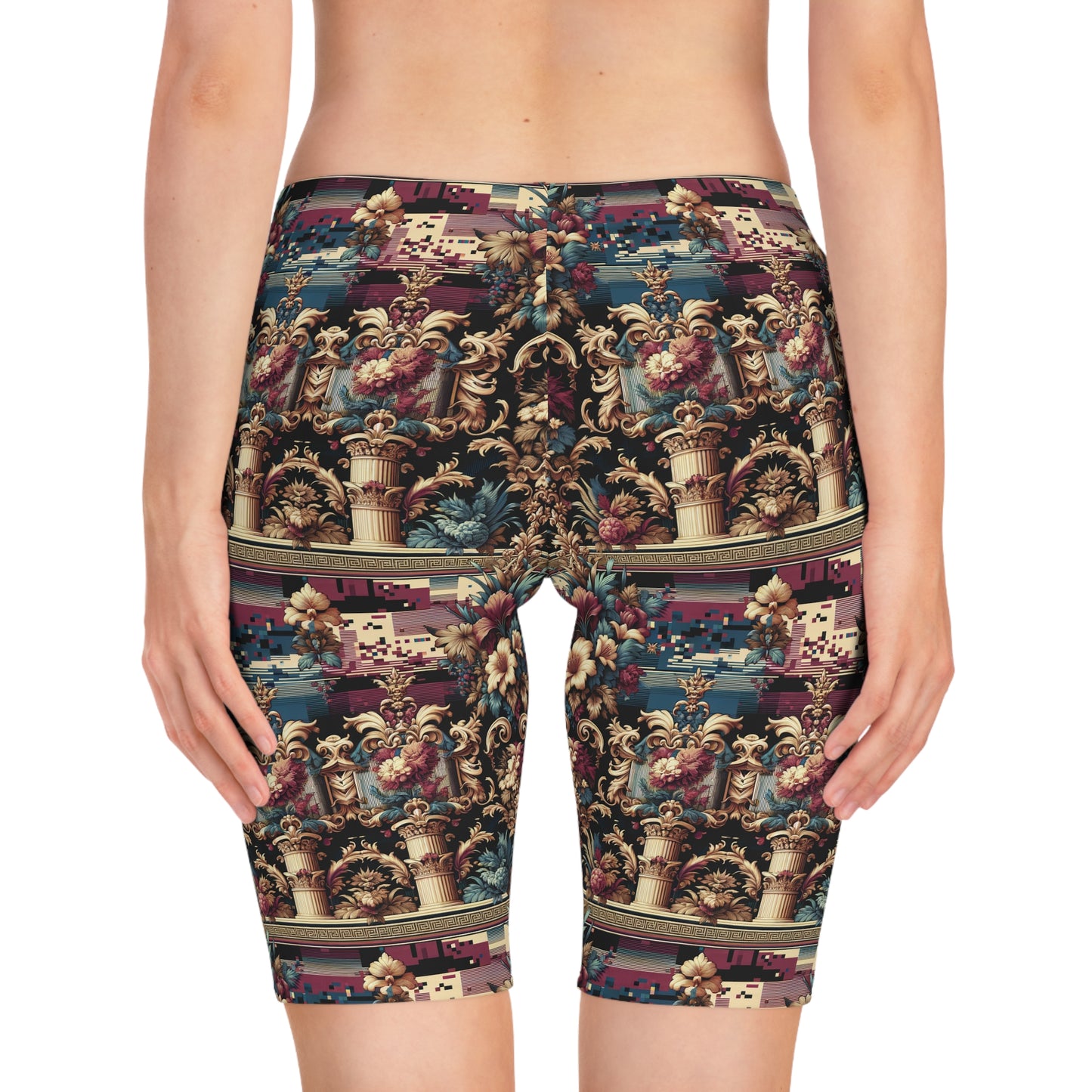 Digital Renaissance Modern Baroque Fusion Women's Bike Shorts - 8404 Design-58