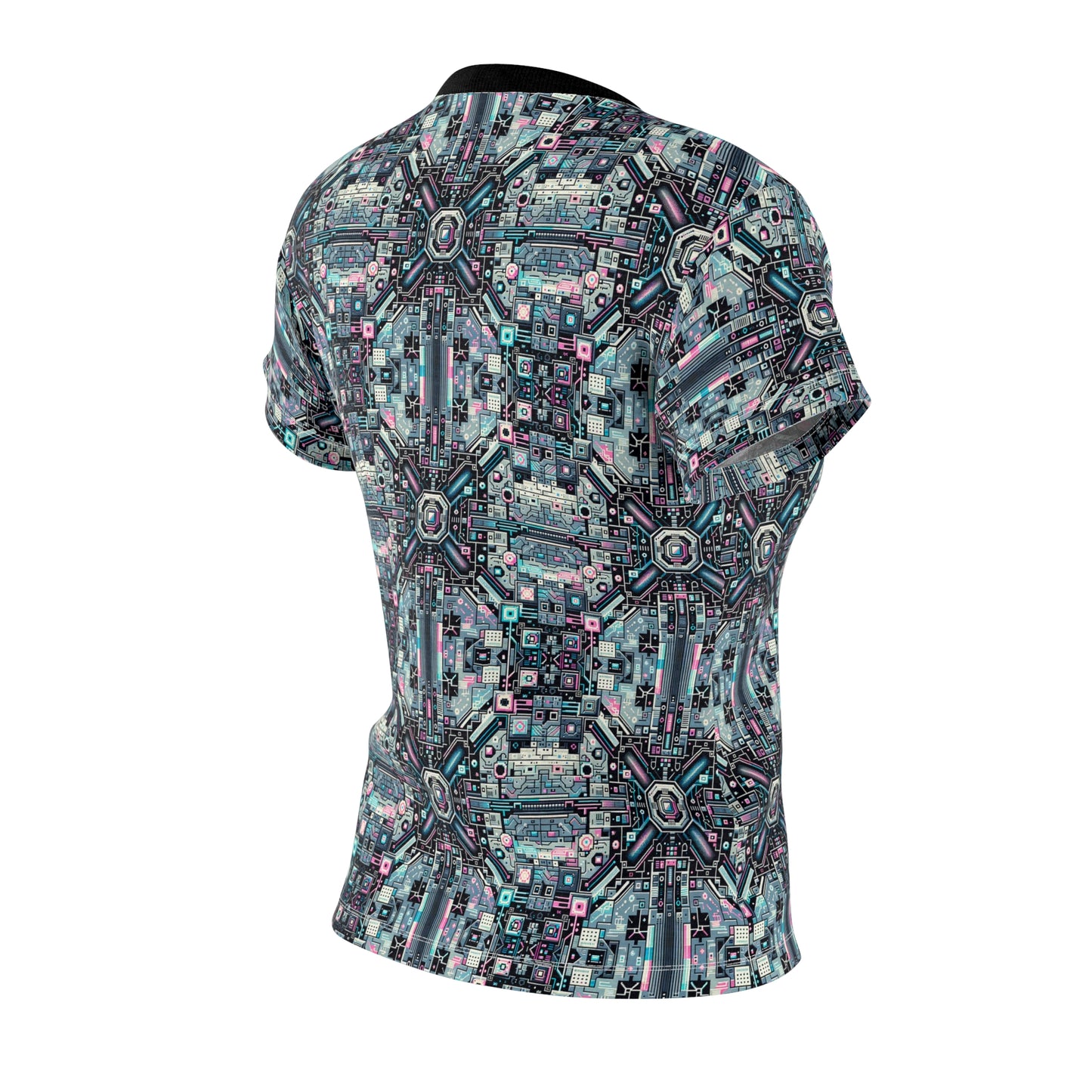 Digital Renaissance Tech-Forward Maximalism Women's Cut & Sew Tee - 8404 Design-44