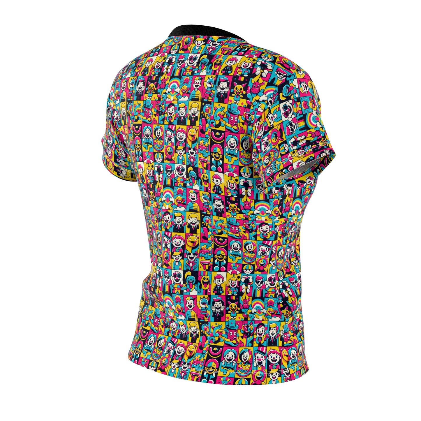 Neon Pop Playful Pop Culture Mashup Women's Cut & Sew Tee - 8404 Design-60