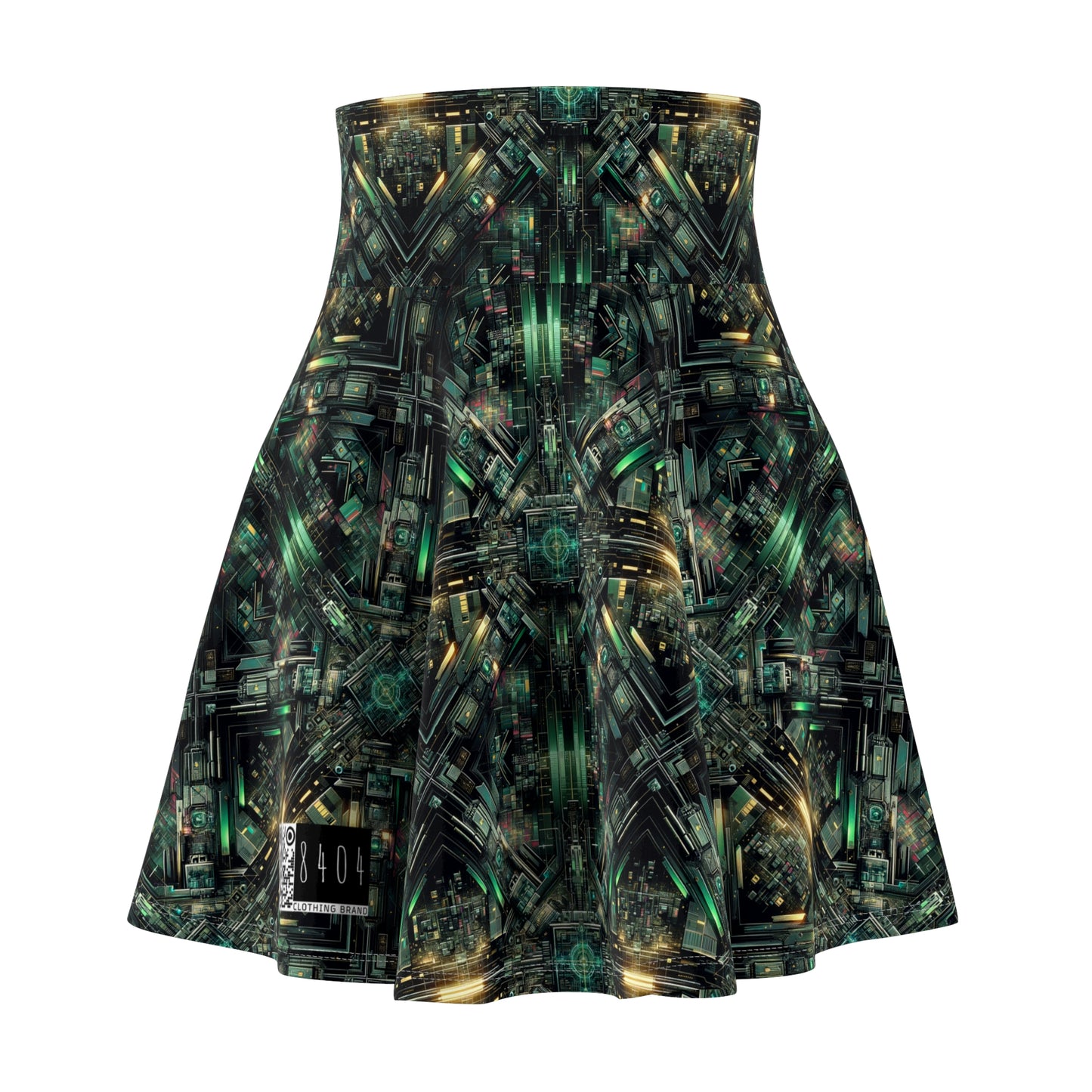 Tech Noir Graphics Tech-Inspired Streetwear Women's Skater Skirt - 8404 Design-56