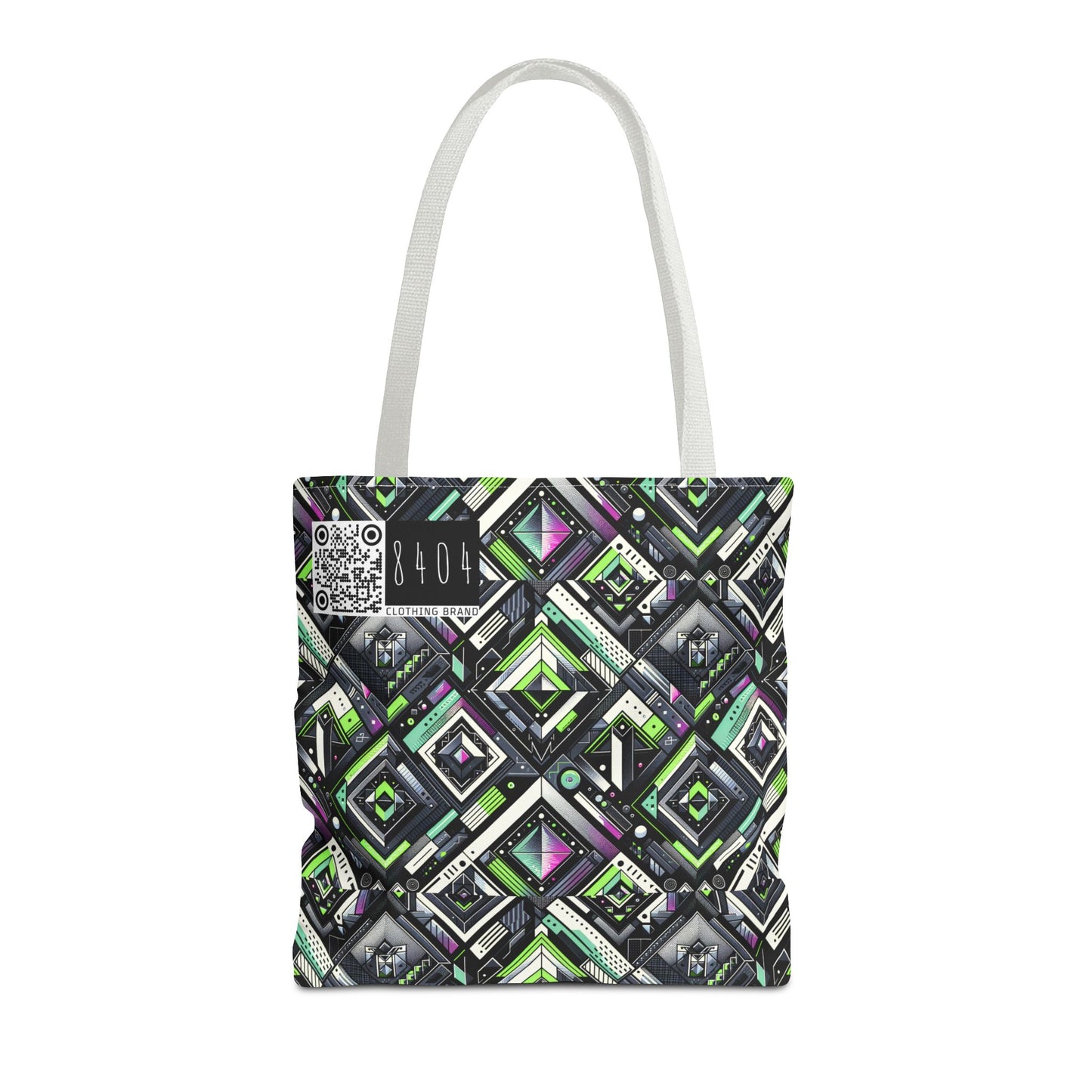 Retro Futurism Graphics Tech-Forward Streetwear Tote Bag - 8404 Design-48