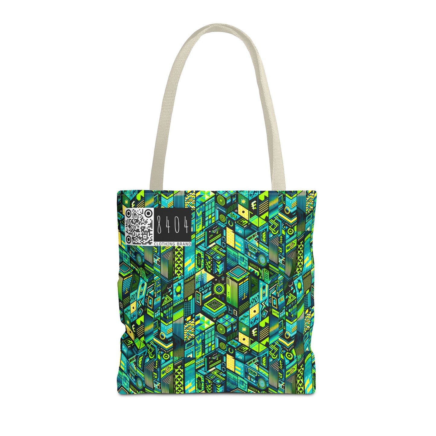 Tech-Infused Neon Tech-Forward Streetwear Tote Bag - 8404 Design-61