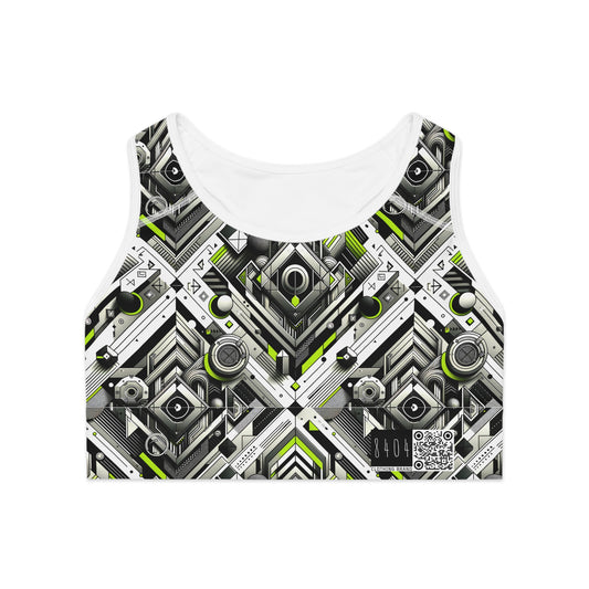 Elevated Sporty Tech Tech-Forward Streetwear Sports Bra - 8404 Design-70