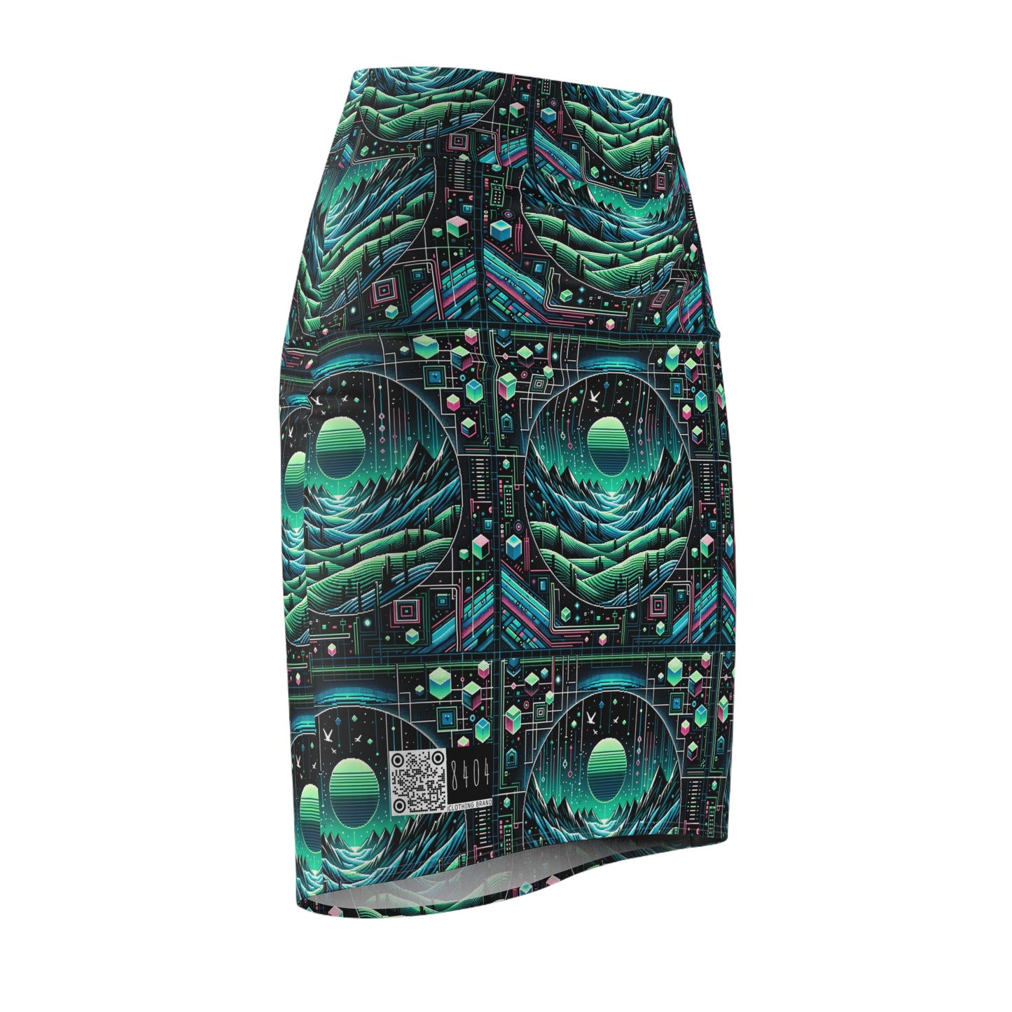 Digital Adventure Graphics Digital Explorer Women's Pencil Skirt - 8404 Design-59