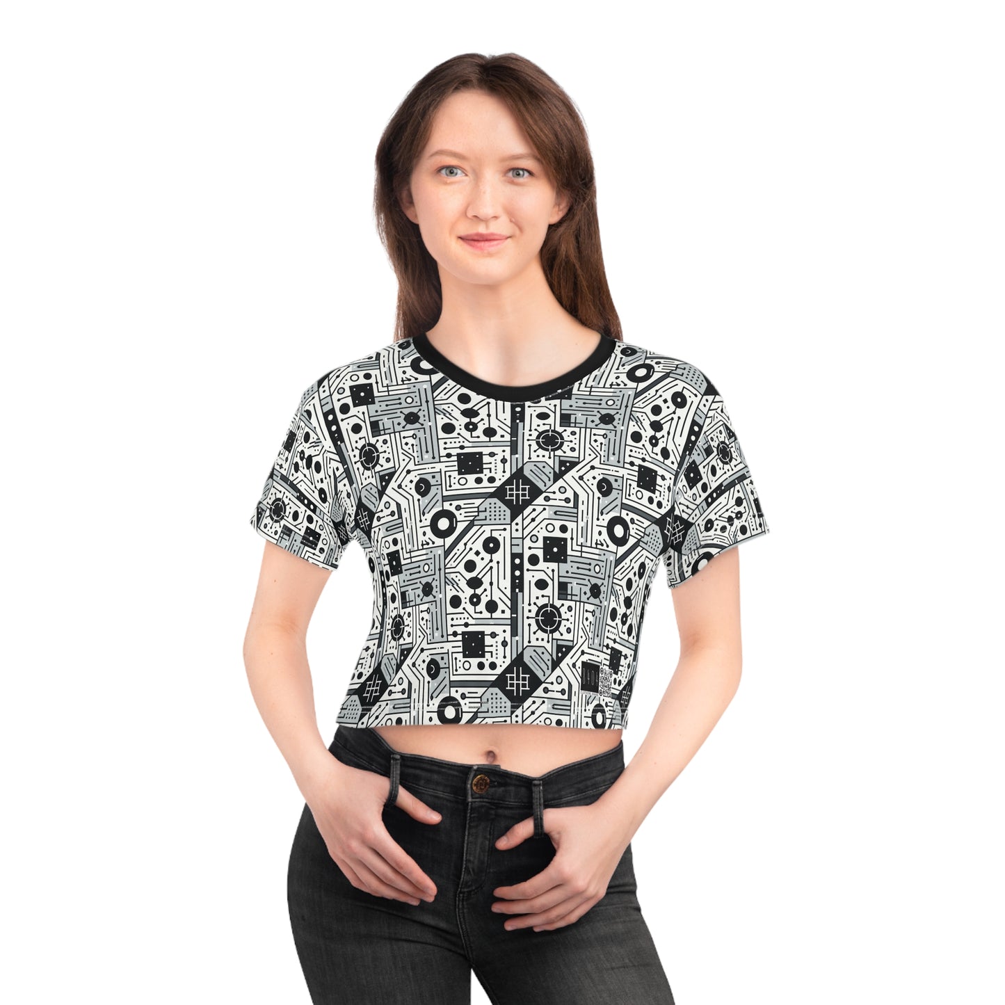 Digital Minimalism Minimalist Tech Crop Tee - 8404 Design-48