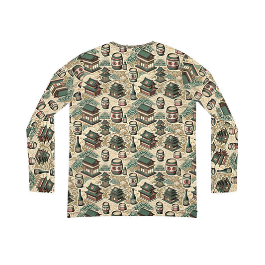 Cultural Artisanal Fusion Contemporary Cultural Elegance Women's Long Sleeve V-Neck Shirt - 8404 Design-68