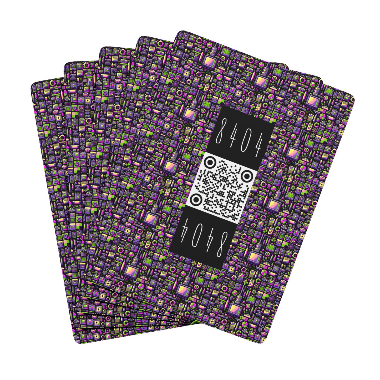 Digital Nostalgia Remix Modern Vintage Fusion Poker Playing Cards - 8404 Design-67 S