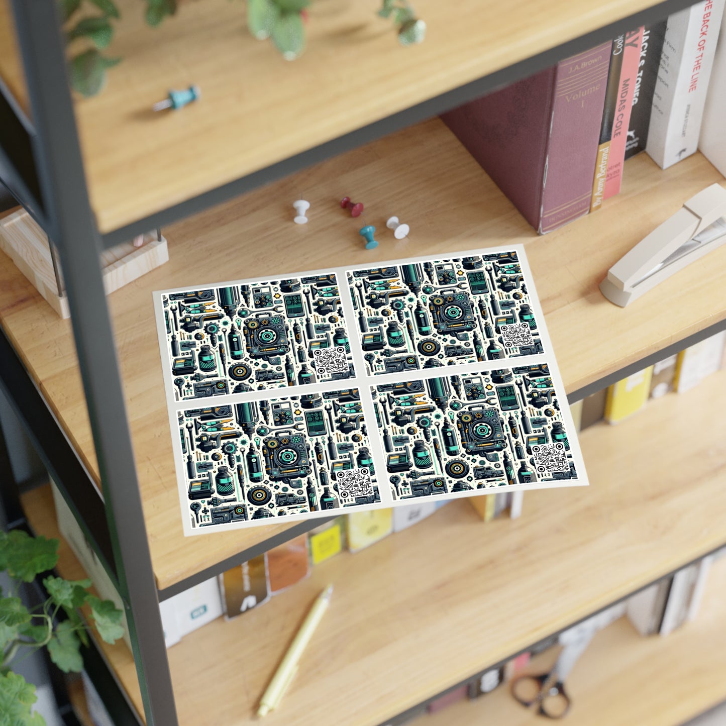 Tech Utility Fusion Modern Tech Streetwear Sticker Sheets - 8404 Design-53