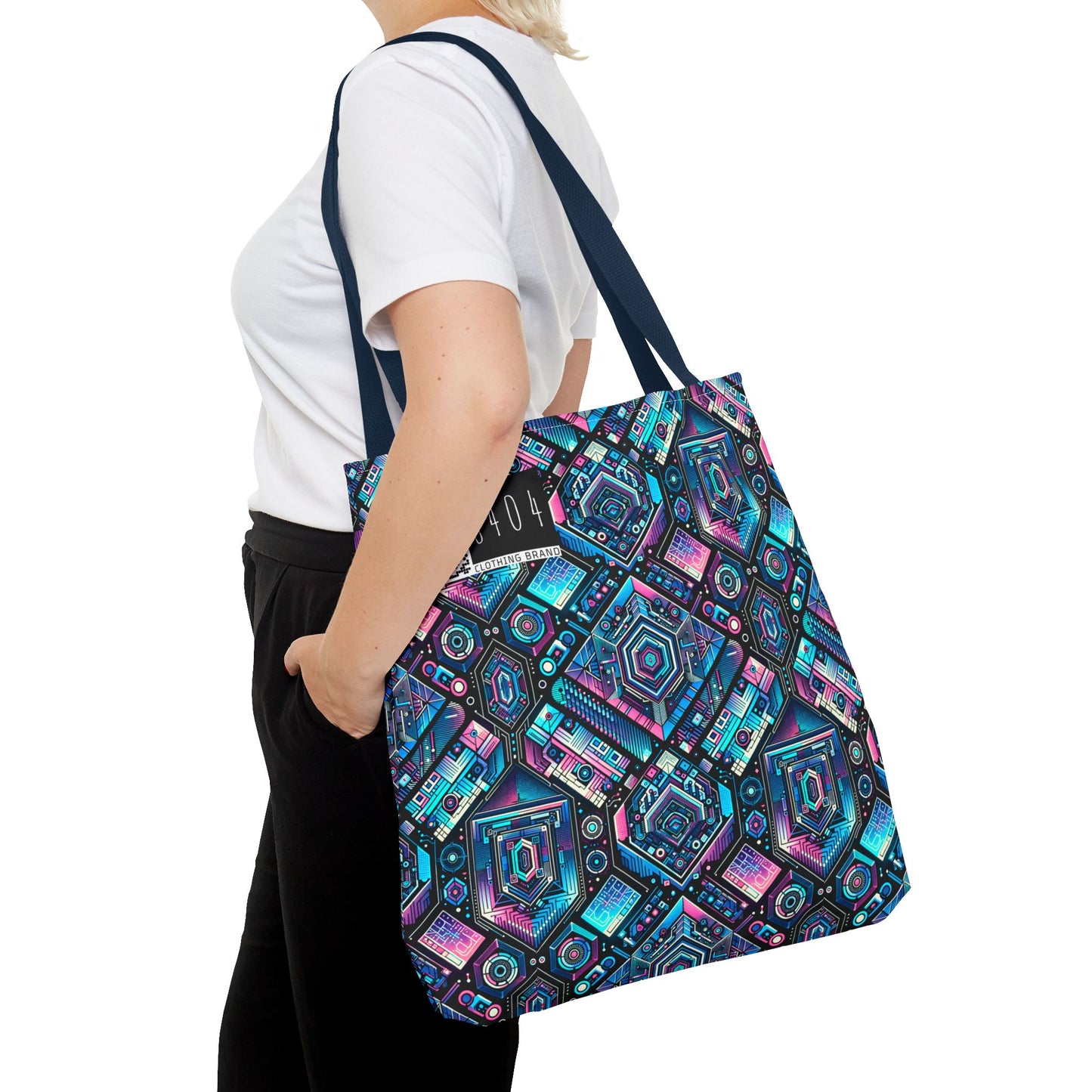 Digital Dreamland Futuristic Tech Aesthetic Tote Bag - 8404 Design-46